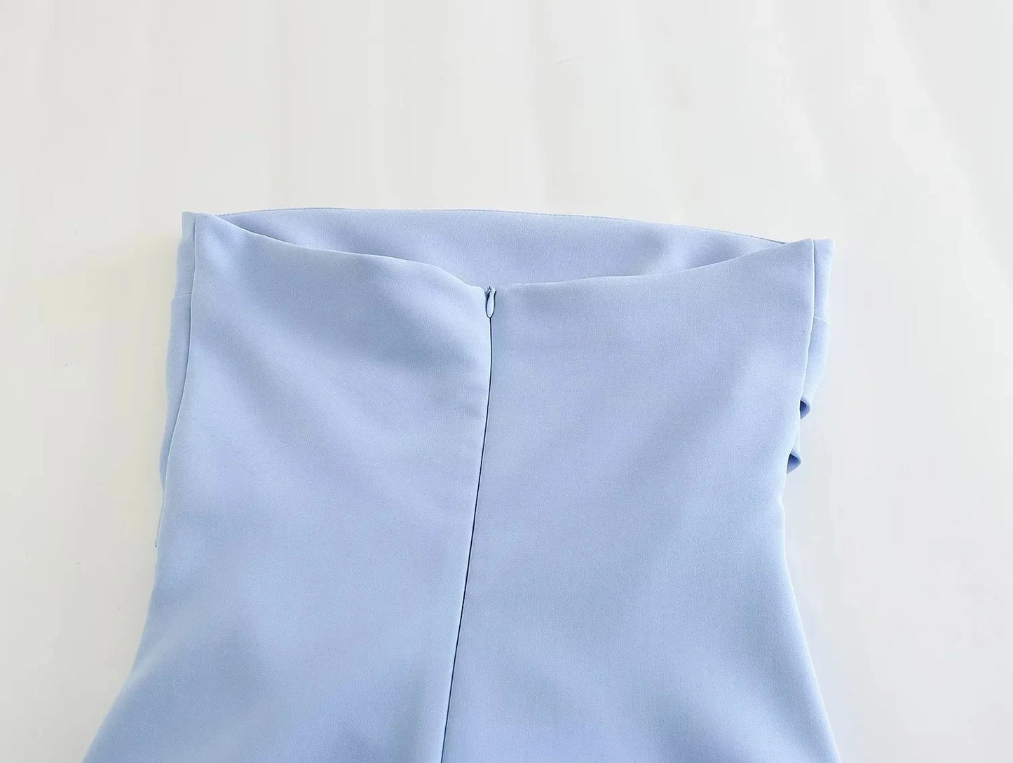 TRAF robe femmes épaules dénudées Corset robes courtes froncé dos nu bleu noir blanc robe femme Sexy moulante robes de soirée
