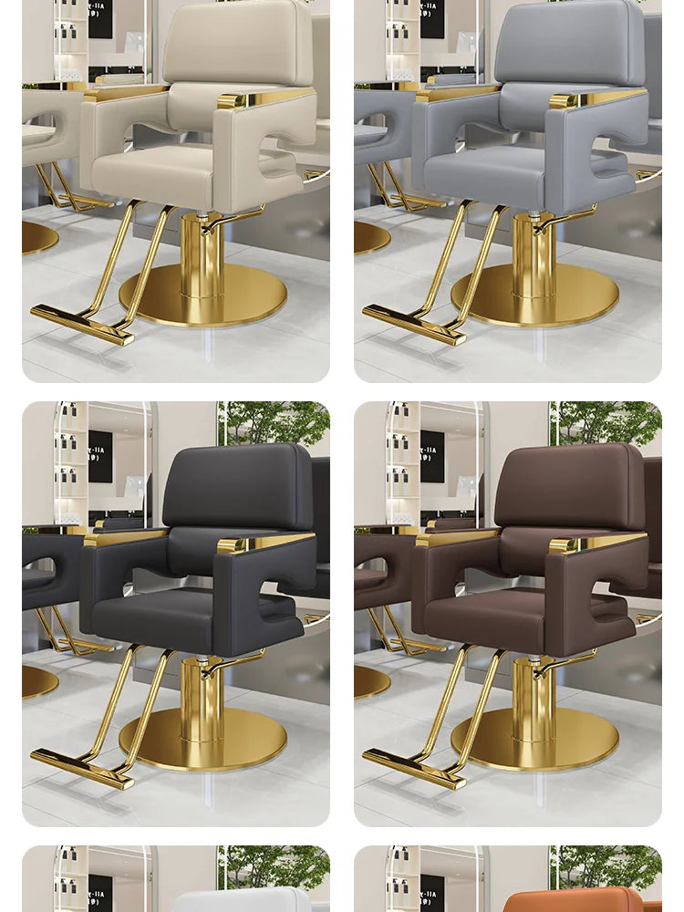 Chaise de barbier nordique moderne confortable Salon de luxe chaise de coiffeur ergonomique beauté meubles de cheveux Kapperstoel personnalisés