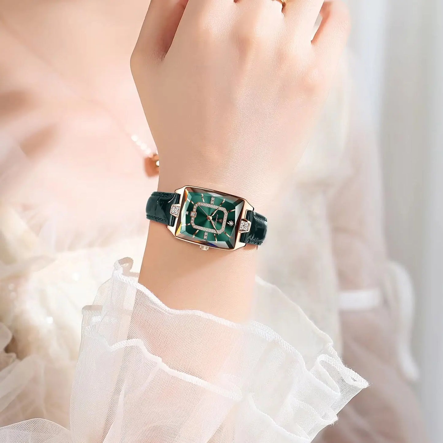 POEDAGAR Original luxe femmes montre-bracelet étanche en cuir Date femme montre élégante de haute qualité Quartz femmes montres Reloj