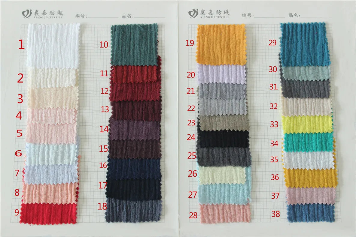 Tissu drapé en coton et lin, 100x135cm, Double gaze, crêpe, vêtements pour bébé, jupe pour dames, vêtements de nuit
