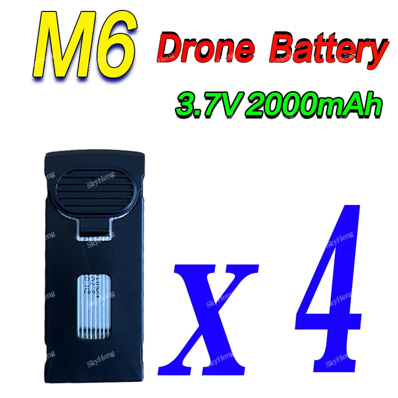 Batterie d'origine pour drone M6 3.7V 2000mAh, batterie Lipo de rechange pour drone M6 avec caméra 4K, accessoires et pièces