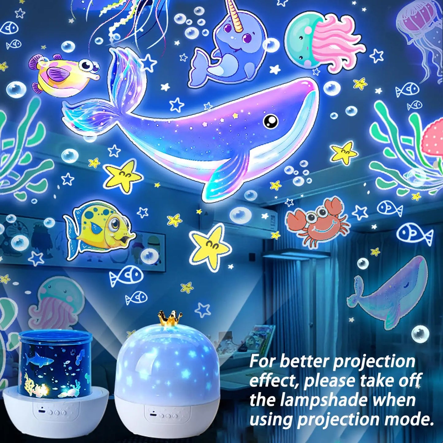 Projecteur Créatif Fantaisie 360 ° Rotatif 15 types de projecteur diapositives galaxie étoilée projecteur LED veilleuse enfants cadeau d'anniversaire