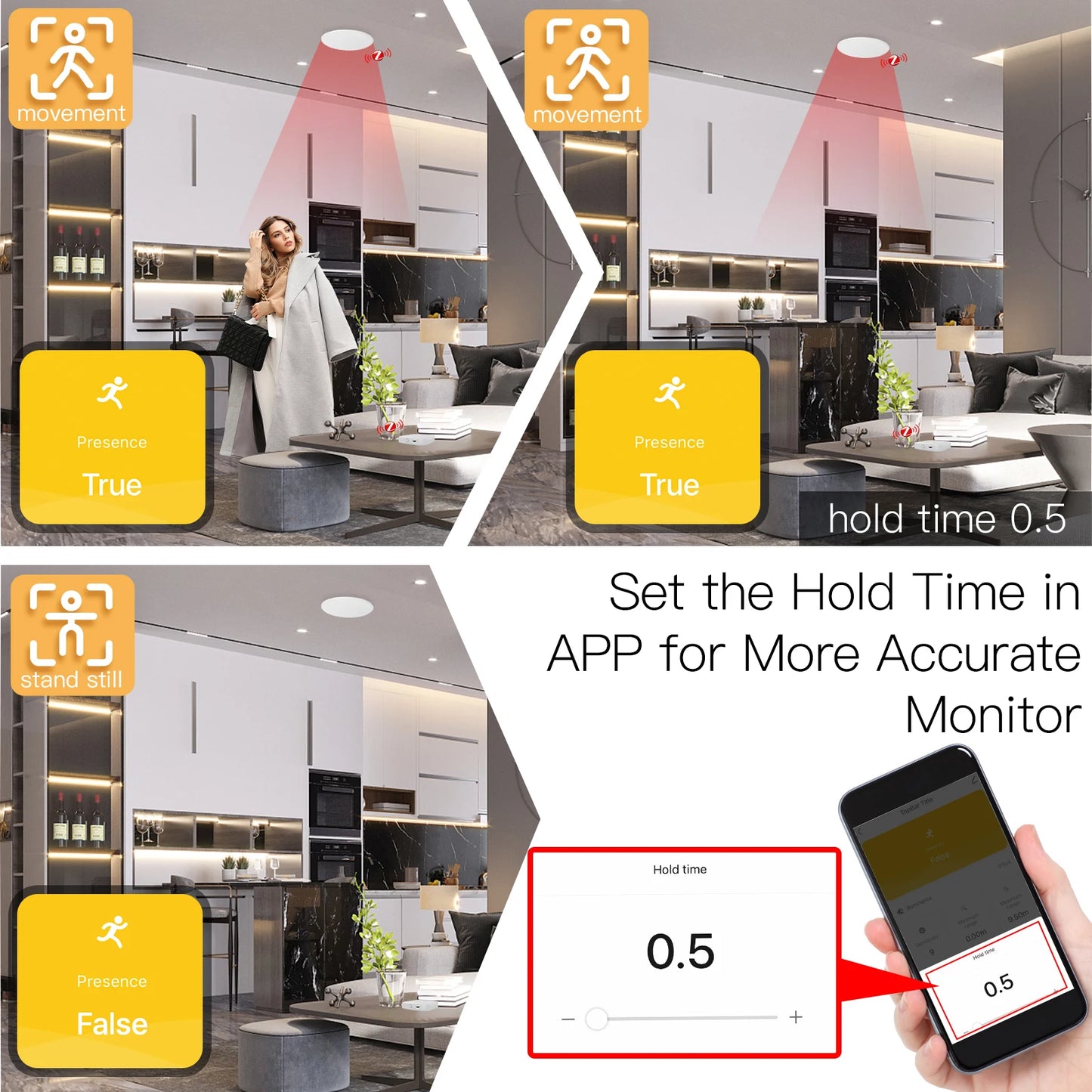 Tuya – détecteur intelligent de présence humaine ZigBee/WiFi, capteur de détection Radar, fonction photométrique 2 en 1, Hub PIR de plafond Smart Life