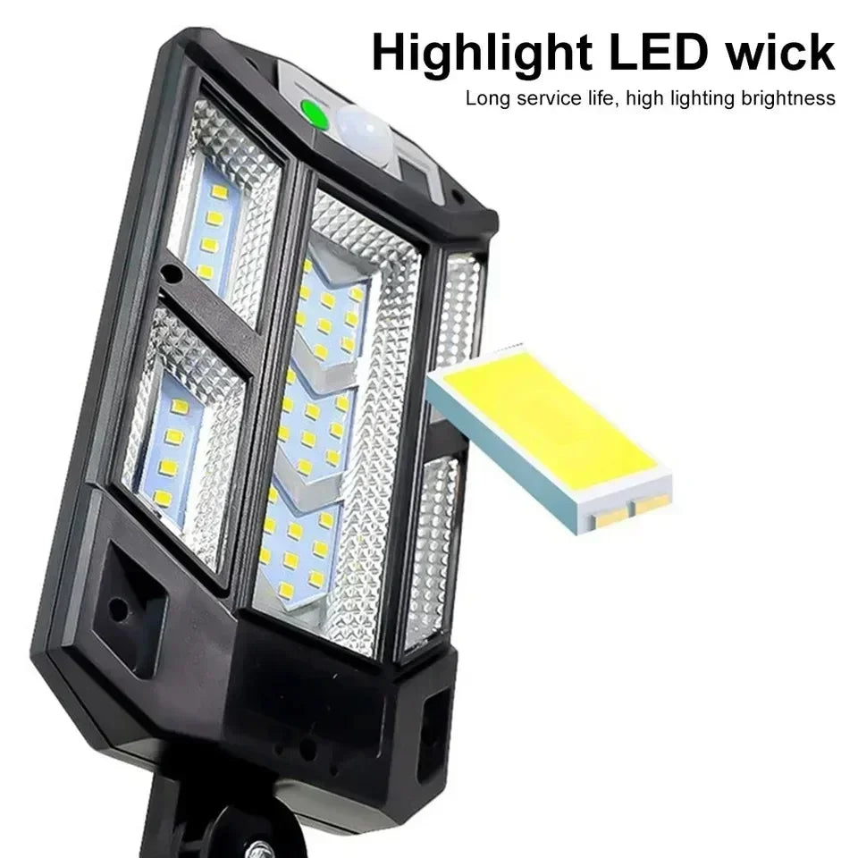 La plus récente lumière LED solaire 300000 LM lampe solaire extérieure de capteur de mouvement 4 modes étanche IP65 lumière solaire de jardin lanterne de cour de rue