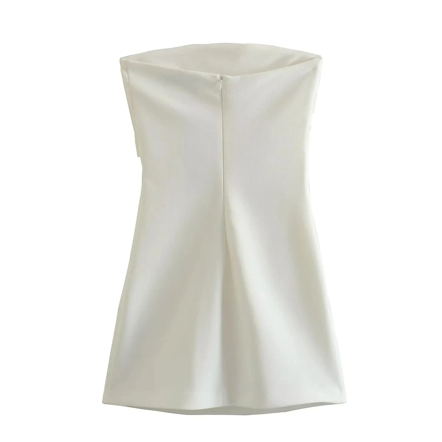 TRAF robe femmes épaules dénudées Corset robes courtes froncé dos nu bleu noir blanc robe femme Sexy moulante robes de soirée