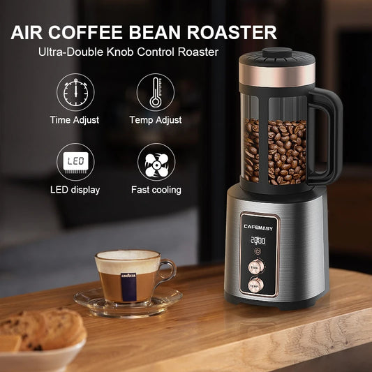 Nouveau 220V électrique ménage Air torréfacteur Machine à café maison café grain torréfacteur contrôle de la température café torréfaction Machine