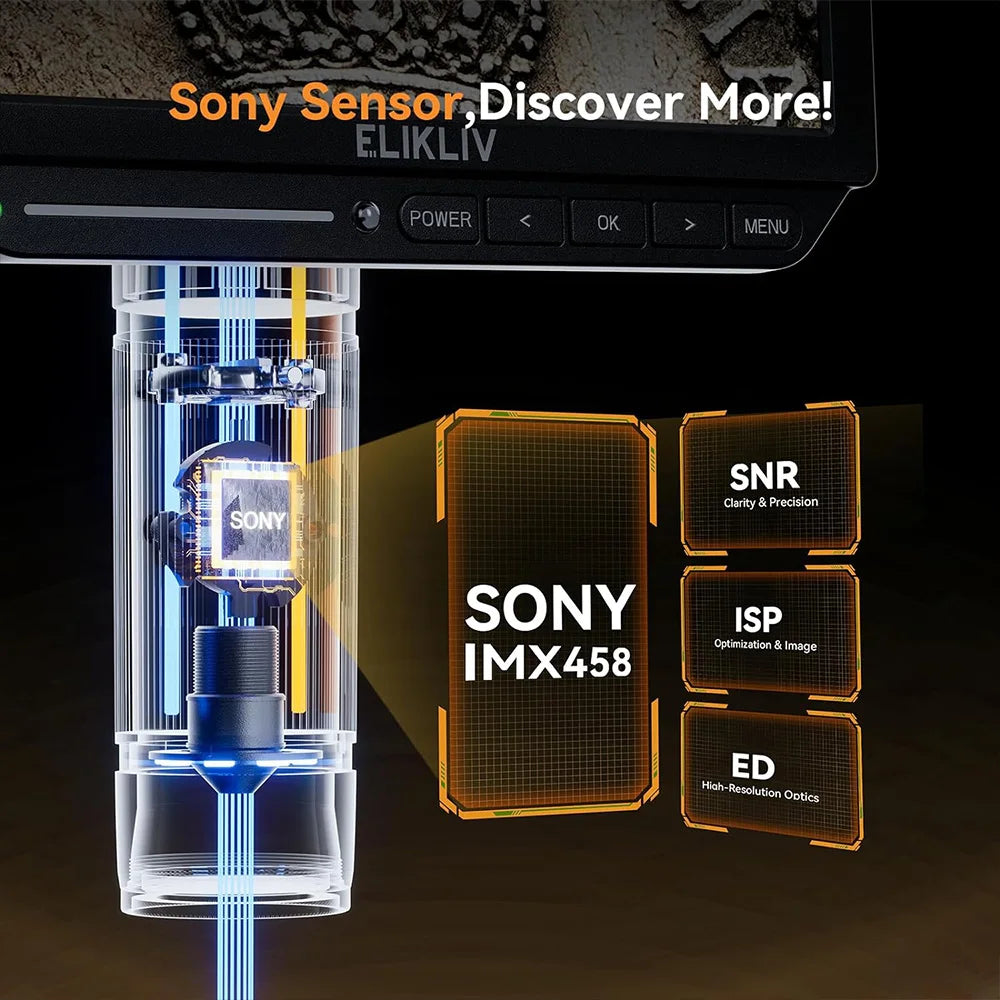 Elikliv EM4K 4K HDMI Microscope numérique pour l'électronique 8 "2000X Microscope à souder pour la réparation d'inspection de PCB avec support 10"