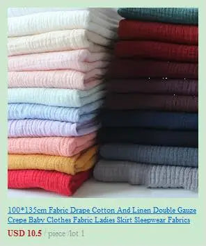 Tissu drapé en coton et lin, 100x135cm, Double gaze, crêpe, vêtements pour bébé, jupe pour dames, vêtements de nuit