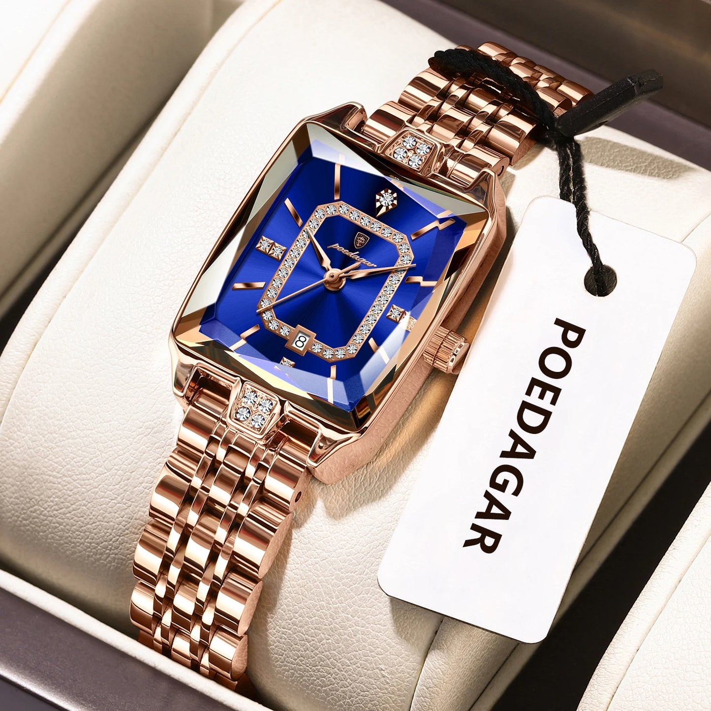 POEDAGAR luxe femme montre étanche Date haute qualité décontracté dames montre-bracelet en acier inoxydable Quartz élégant femmes montres