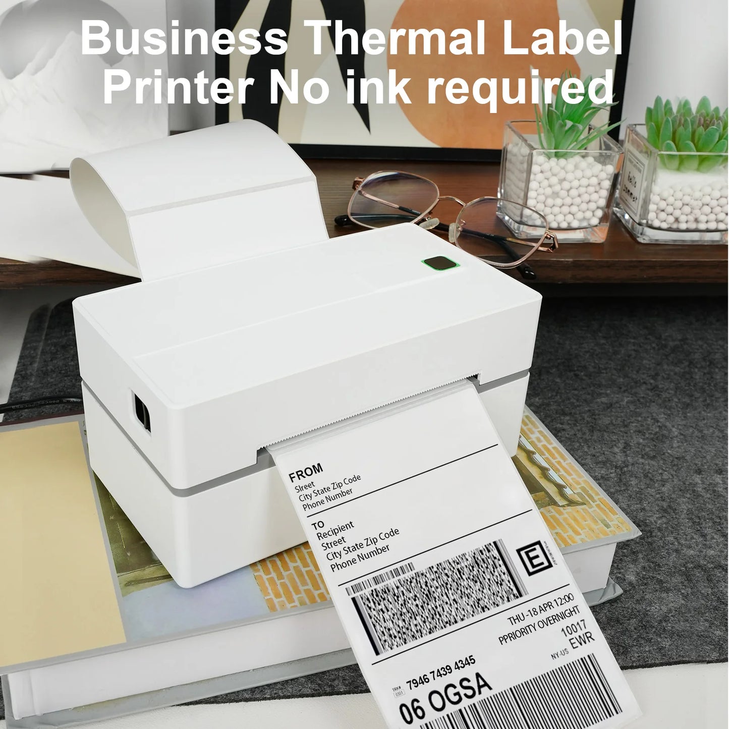 Imprimante thermique sans encre pour étiquettes d'expédition, idéale pour commerce en ligne et bureau