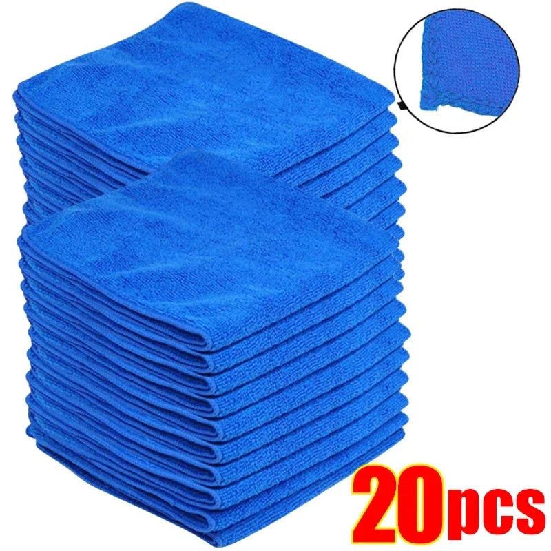 Serviettes en microfibre pour lavage de voiture, tissu de séchage, chiffons de nettoyage ménager, chiffon de polissage pour détails automobiles, outils de nettoyage de la maison, 1 à 20 pièces