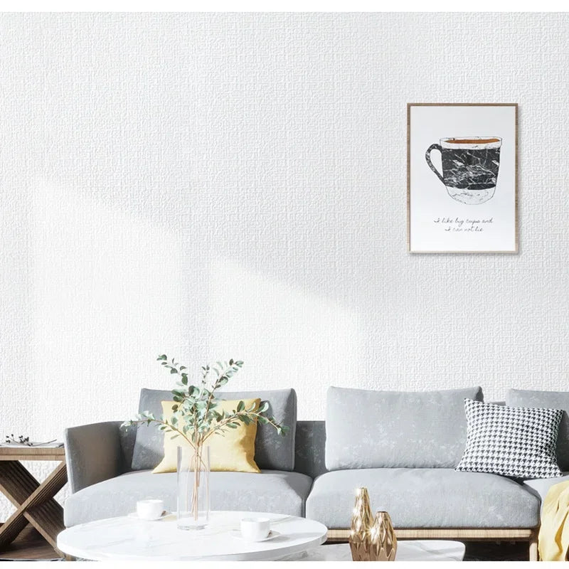 50cmX2.8M/10m lin 3D mousse auto-adhésive couleur unie PVC épaissi imperméable fond mur rénovation papier peint autocollant mural
