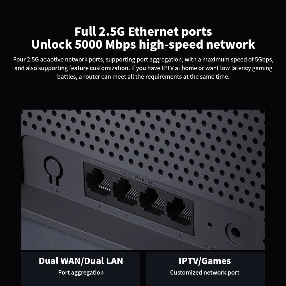 Routeur Xiaomi BE6500 Quad Nucleus Wifi7, port Ethernet 2.5G, double fréquence 2.4/5GHz, 6 amplificateurs de signal indépendants, Mesh 6500Mbps