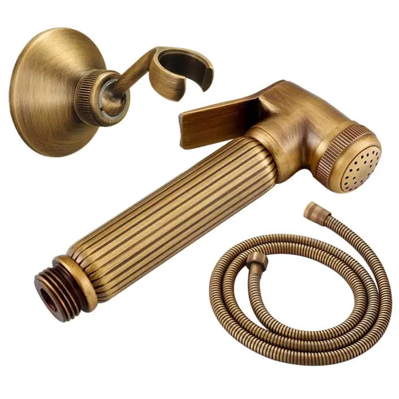 Ensemble de douche de bidet en laiton antique, pulvérisateur de bidet en cuivre, toilettes