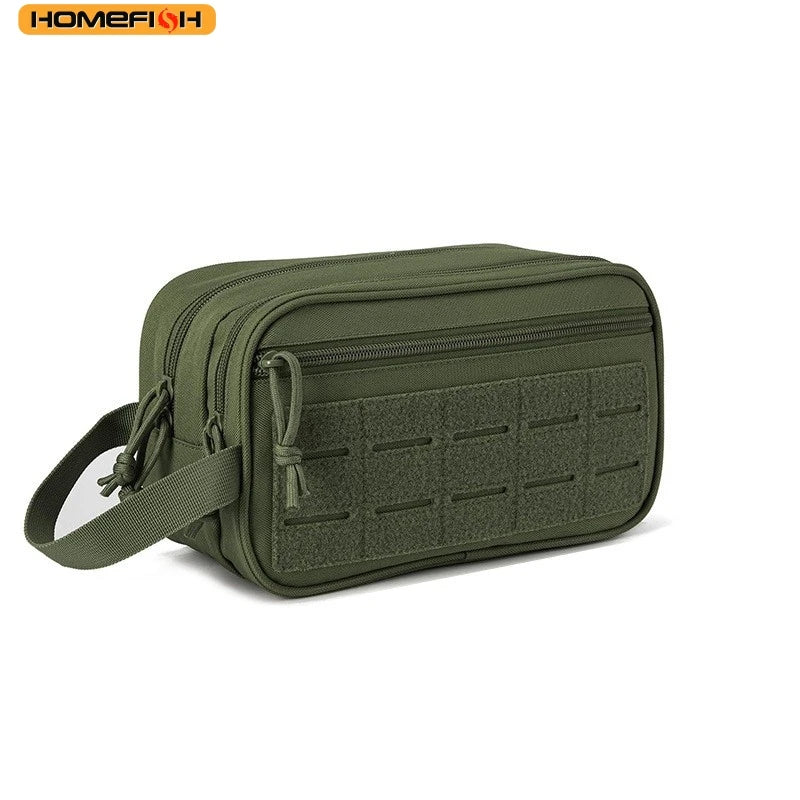 Sac de toilette tactique HOMEFISH pour hommes, sac d'hygiène, pochettes Molle, petite trousse de toilette, trousse de rasage pour hommes, trousse de voyage, maquillage