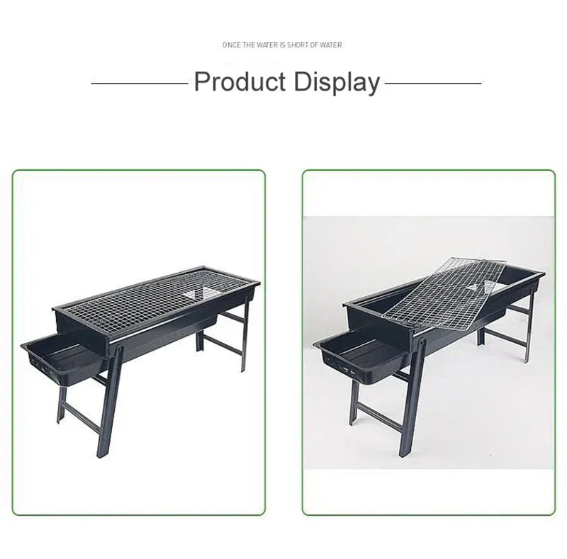 Nouveau grand Barbecue Barbecue gril pliant Portable charbon de bois Camping en plein air pique-nique brûleur pliable charbon de bois Camping Barbecue four