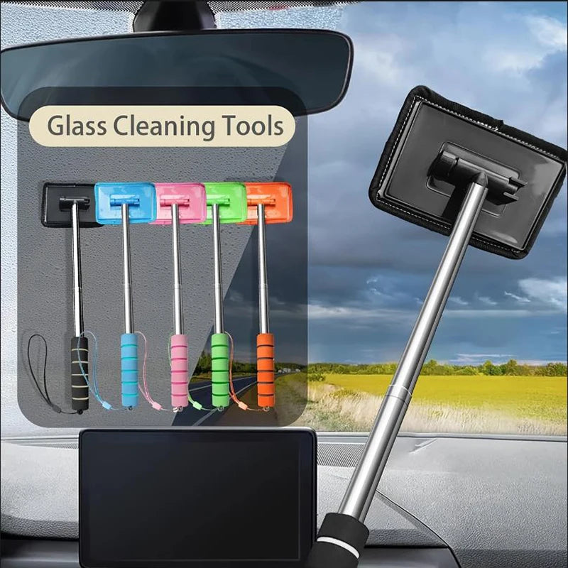 Essuie-glace télescopique pour pare-brise d'automobile, grattage à l'eau, outils de nettoyage automobile, brosse de nettoyage de vitres, chiffon de nettoyage