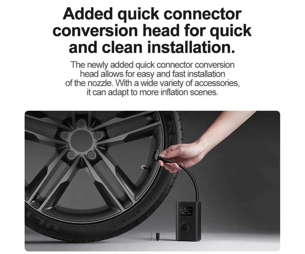 Nouveau compresseur d'air gonflable MIJIA 2D 2000mAh, pompe à air portable 2D pour vélo, voiture, moto, ballon CN