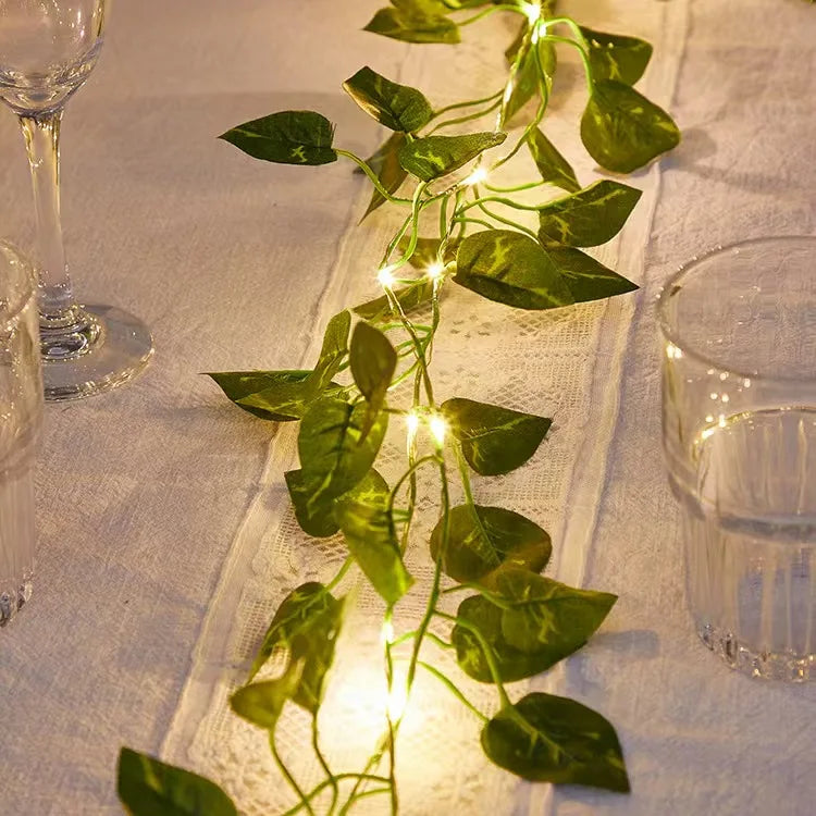 7 M/12 M/17 M feuille d'érable vigne fée lumières chaîne LED lumière solaire décoration de jardin étanche lampe solaire mariage guirlande de noël