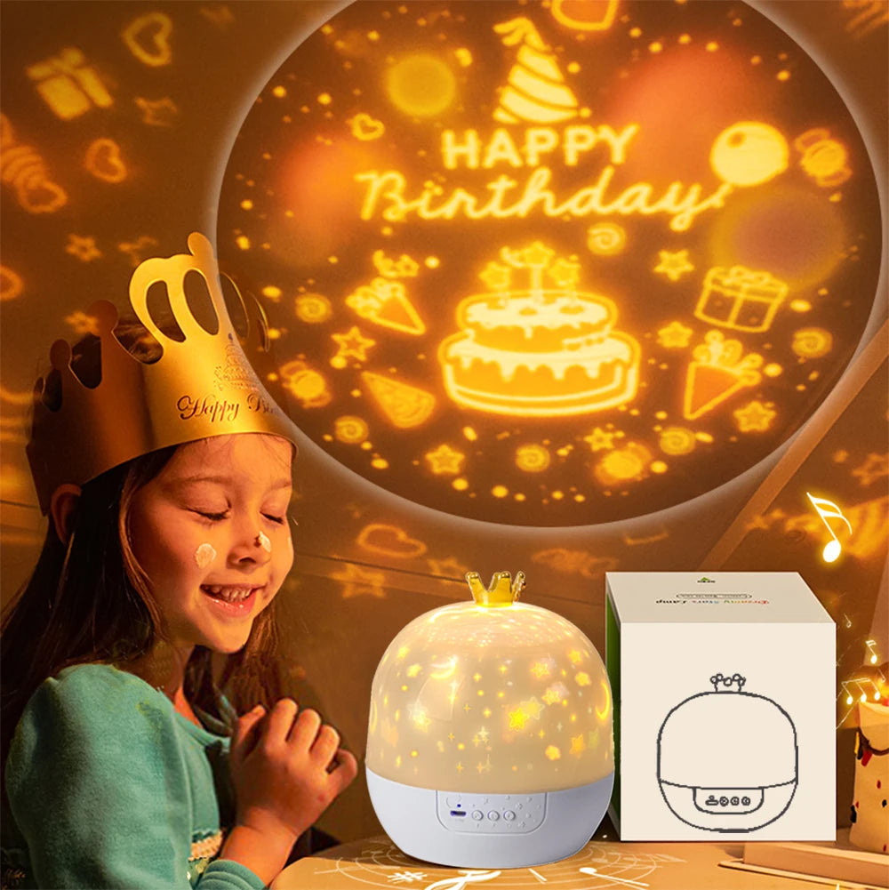 Projecteur Créatif Fantaisie 360 ° Rotatif 15 types de projecteur diapositives galaxie étoilée projecteur LED veilleuse enfants cadeau d'anniversaire