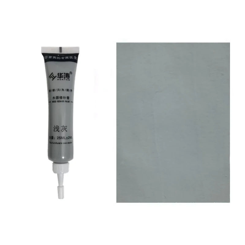 Agent de réparation des rayures pour meubles en bois multicolores, pâte de retouche multi-usages pour sols, escaliers, portes en bois, mastic de réparation des rayures