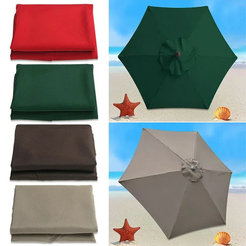 Toile de parasol extérieur en 4 couleurs, résistante aux intempéries, idéale pour terrasse ou plage