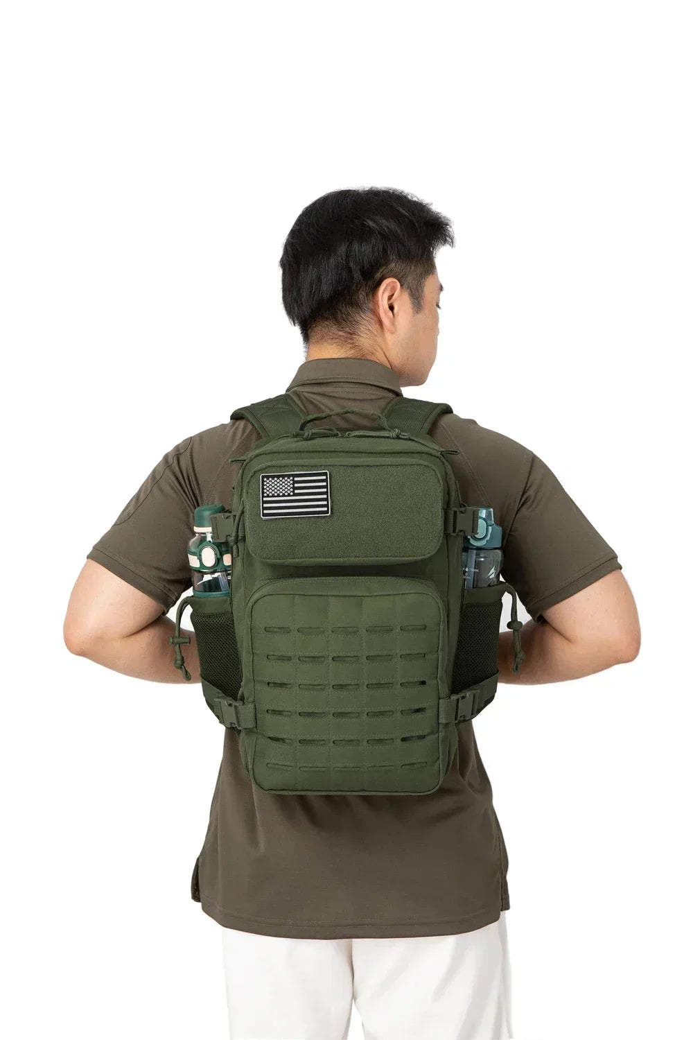 25L sac à dos tactique sac de plein air sac à dos de fitness sac à dos MOLLE femmes/hommes randonnée sac à dos de survie hommes double porte-gobelet