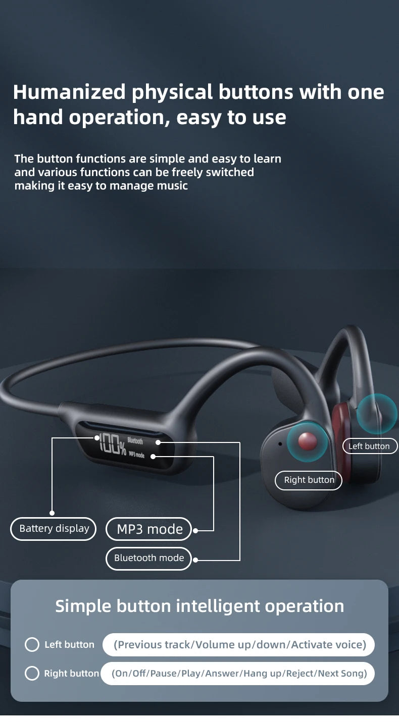 Écouteurs à Conduction osseuse, casque d'écoute étanche IPX8 pour la natation, nouveau casque de Sport sans fil Bluetooth MP3 32 go de RAM Hifi stéréo