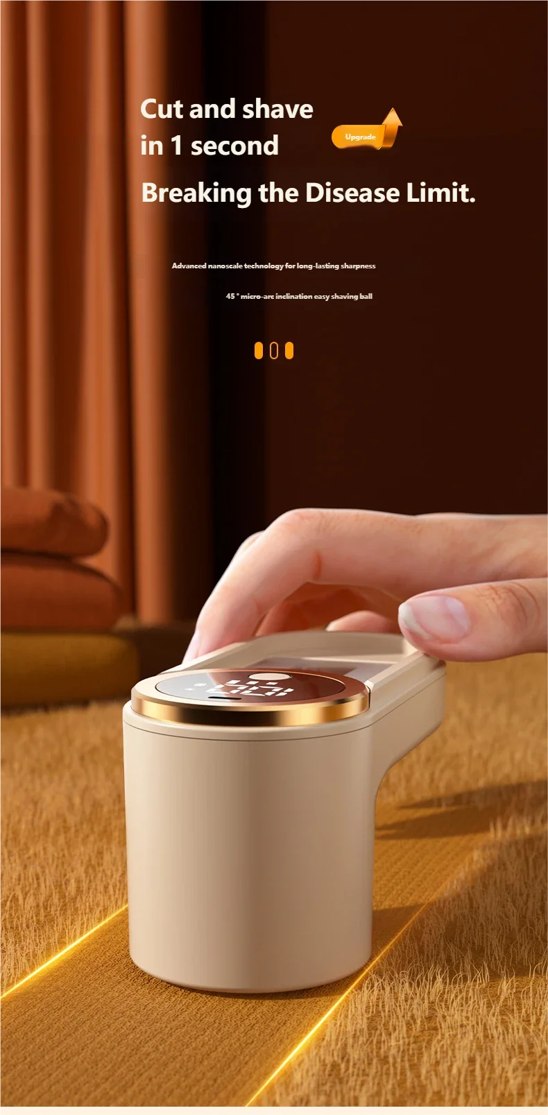 Rasoir électrique portable avec technologie nanométrique, coupe et rase en 1 seconde
