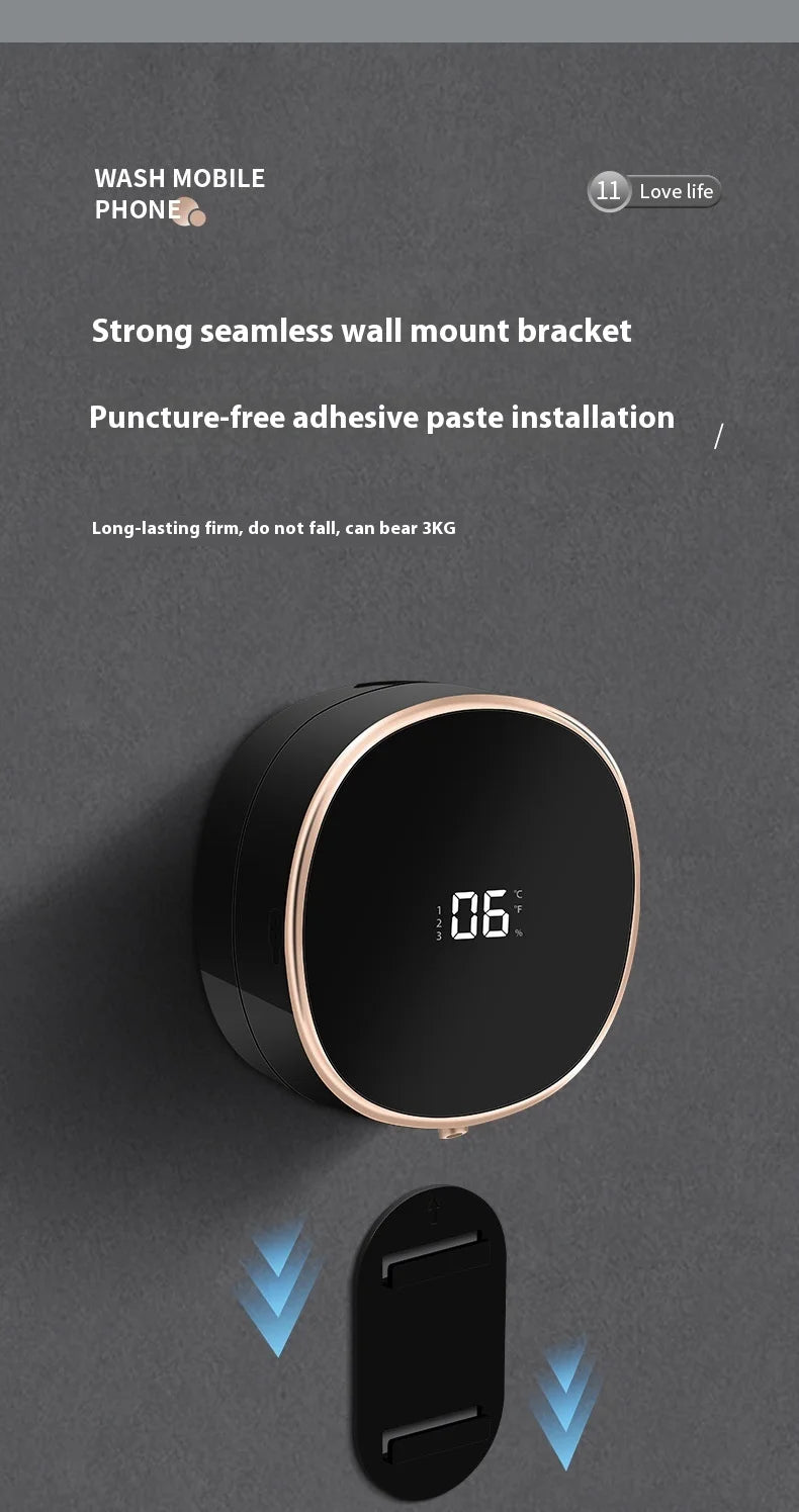 Distributeur automatique de savon liquide pour vaisselle, rechargeable, électrique, à fixation murale, à capteur, moussant, intelligent, sans contact, pour cuisine et salle de bain