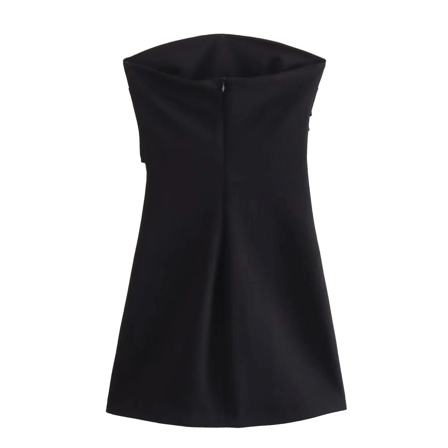 TRAF robe femmes épaules dénudées Corset robes courtes froncé dos nu bleu noir blanc robe femme Sexy moulante robes de soirée