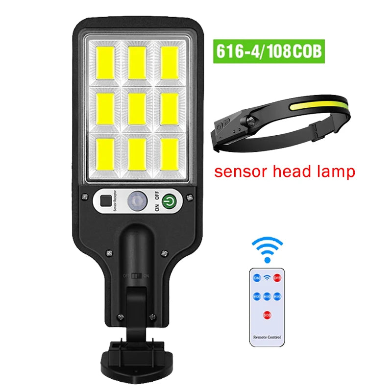 La plus récente lumière LED solaire 300000 LM lampe solaire extérieure de capteur de mouvement 4 modes étanche IP65 lumière solaire de jardin lanterne de cour de rue