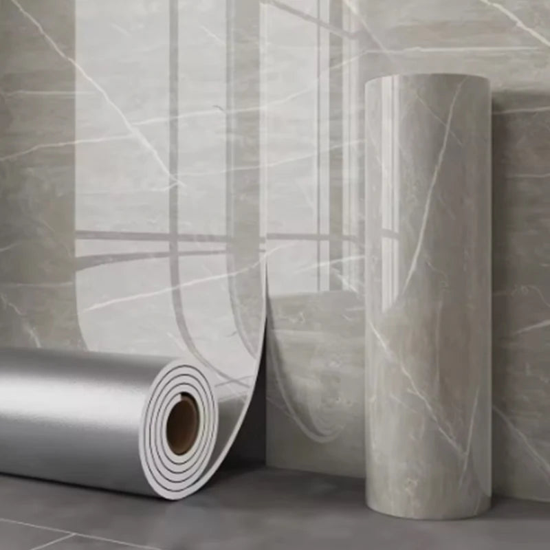 Papier peint auto-adhésif en mousse épaisse de marbre, 1 rouleau, Imitation de carrelage, autocollant mural imperméable pour salle de bains, décoration de salon