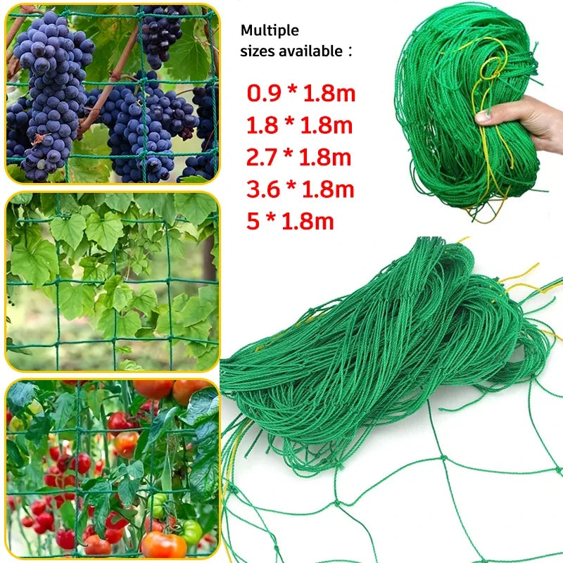 Filet d'escalade de jardin robuste – Tralier en nylon résistant aux UV pour concombre, luffa et fleurs