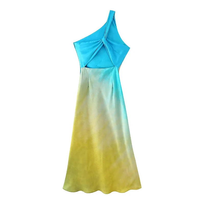 Mini Robe Plissée à Col Diagonal pour Femme, Vêtement à Manches Courtes et Imprimé, Style Urbain, pour ix, Nouvelle Collection 2024