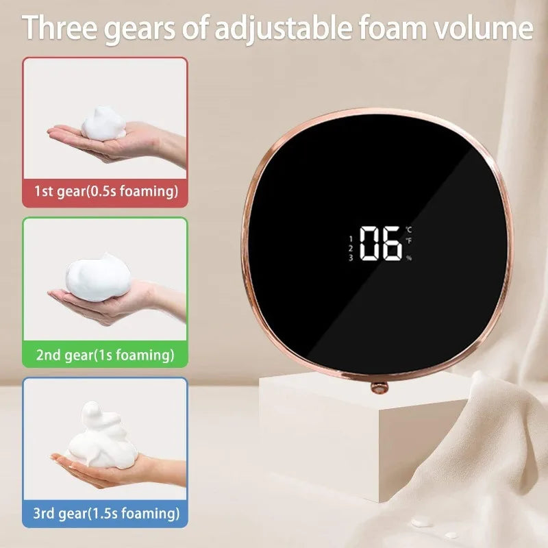 Distributeur automatique de savon liquide pour vaisselle, rechargeable, électrique, à fixation murale, à capteur, moussant, intelligent, sans contact, pour cuisine et salle de bain