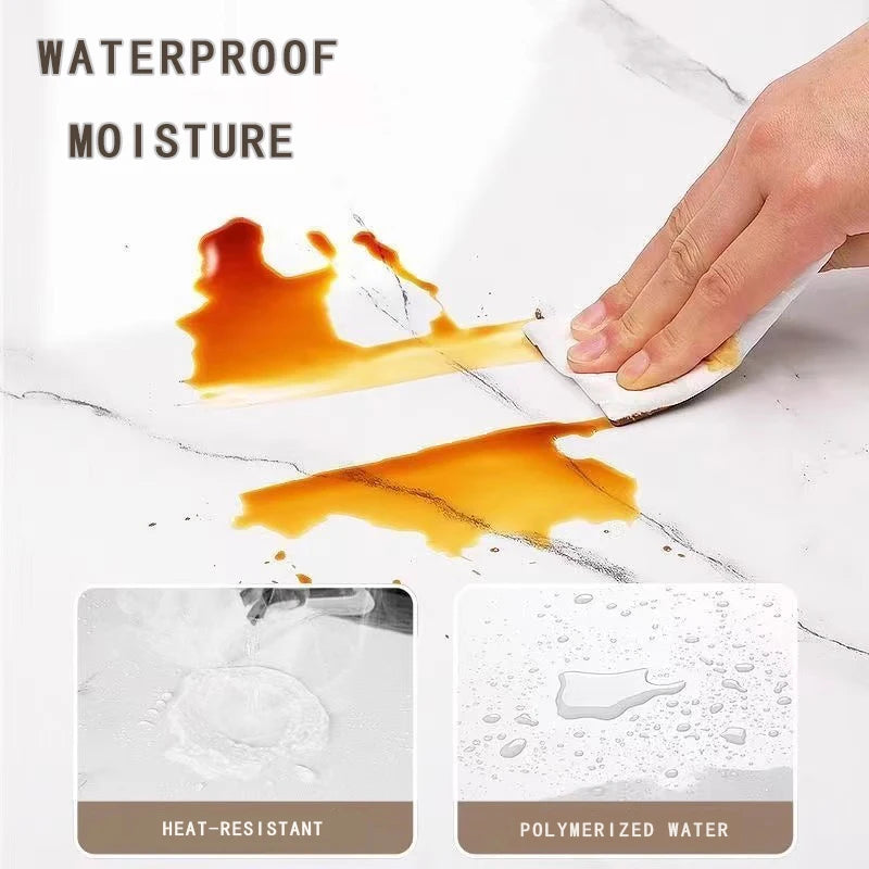 Papier peint auto-adhésif en mousse épaisse de marbre, 1 rouleau, Imitation de carrelage, autocollant mural imperméable pour salle de bains, décoration de salon