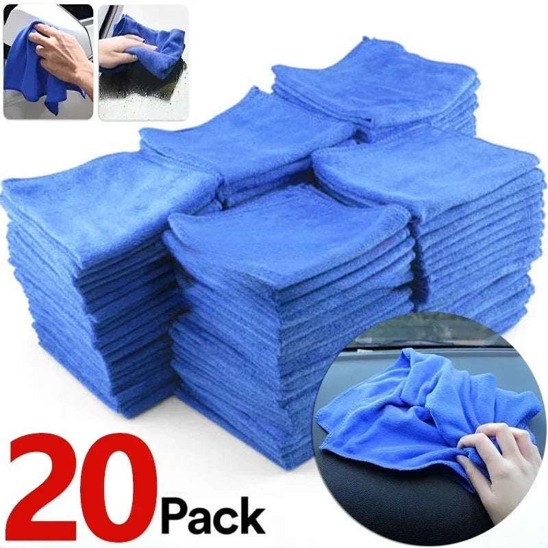 Serviettes en microfibre pour lavage de voiture, tissu de séchage, chiffons de nettoyage ménager, chiffon de polissage pour détails automobiles, outils de nettoyage de la maison, 1 à 20 pièces