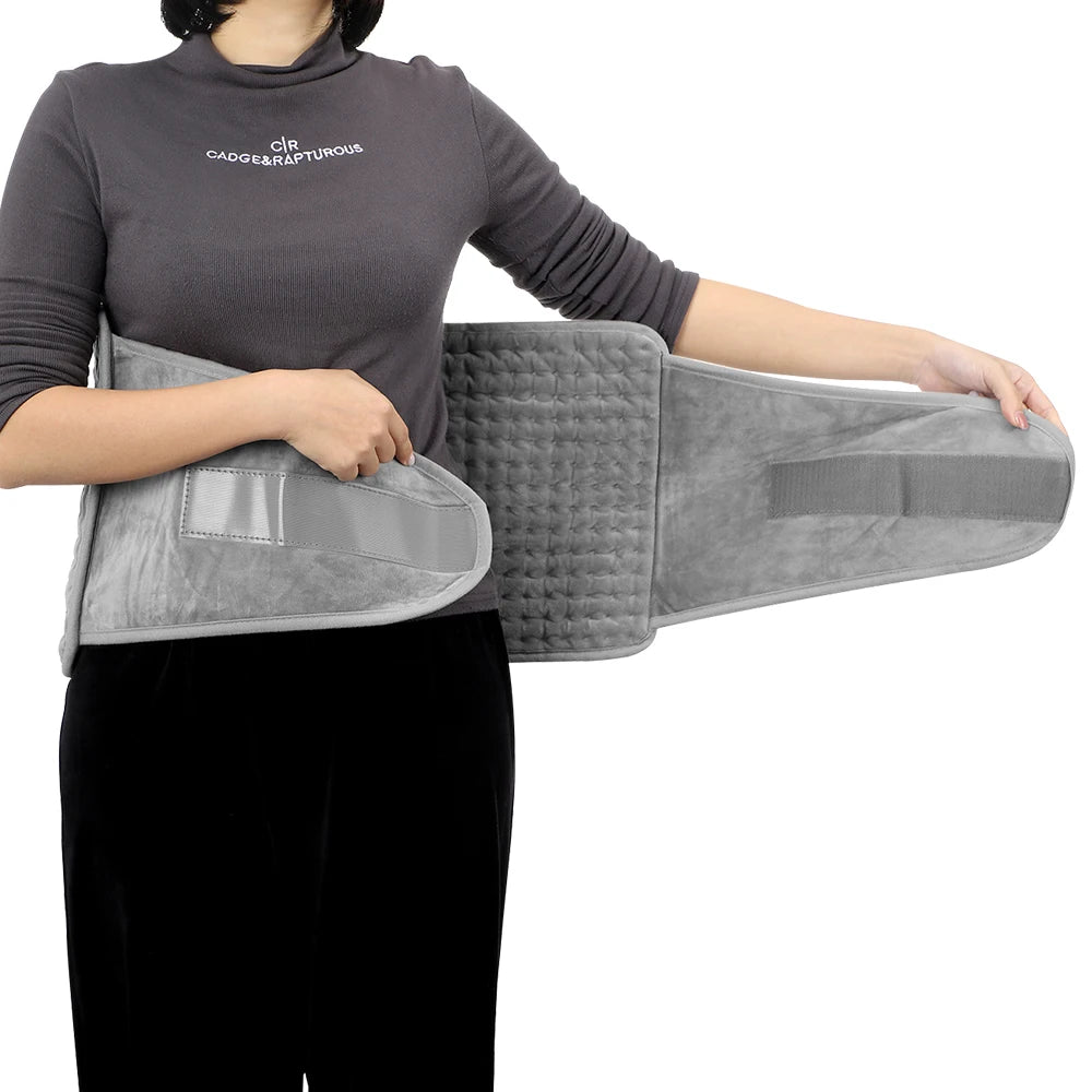 Ceinture de soutien lombaire ajustable en tissu doux pour confort et maintien du dos