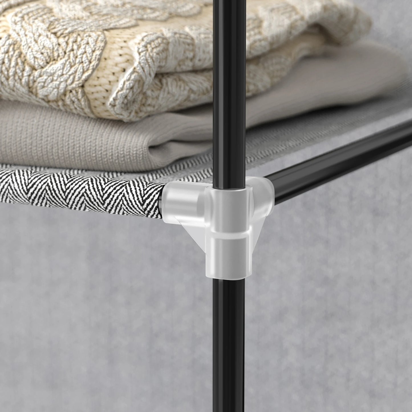 Bly GMICS-armoire de Cisco, penderie portable pour chambre à coucher, rail à vêtements avec housse en tissu non tissé, évaluation du stockage des vêtements