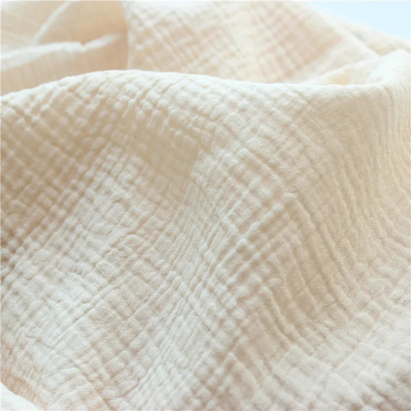 Tissu drapé en coton et lin, 100x135cm, Double gaze, crêpe, vêtements pour bébé, jupe pour dames, vêtements de nuit