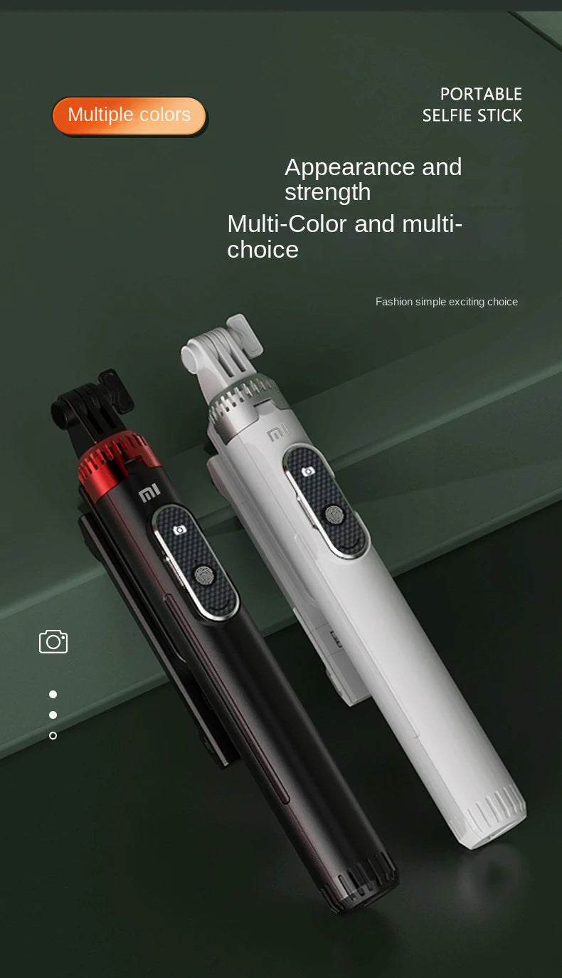 Trépied perche à selfie P160 de 1.6 m, support de téléphone portable rétractable en alliage d'aluminium avec Bluetooth aste pour IOS Android