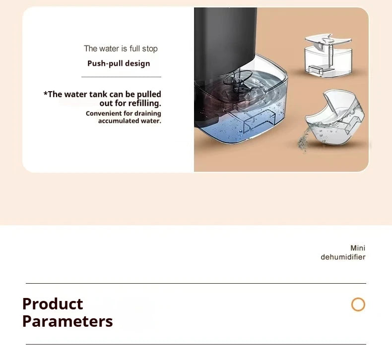 Déshumidificateur d'air portable silencieux Homefish, absorbeur d'humidité, pour la maison, la chambre, le bureau, la cuisine, sécheur d'air, désodorisant, prise EU/US