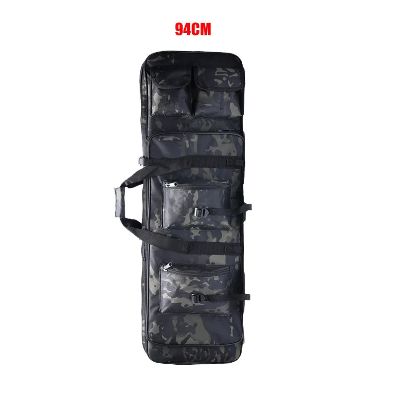 Sac de transport camouflage 94 cm pour équipement tactique ou sportif, avec poches multiples et bandoulière