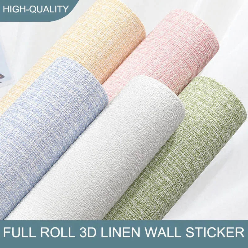 50cmX2.8M/10m lin 3D mousse auto-adhésive couleur unie PVC épaissi imperméable fond mur rénovation papier peint autocollant mural