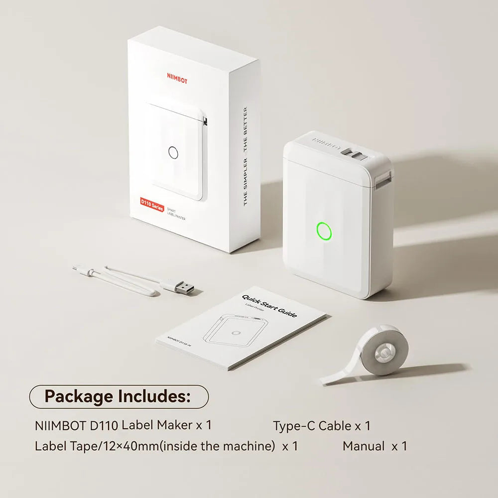 Niimbot D11/D110 étiqueteuse sans fil poche auto-adhésive nom étiquette autocollant imprimante pour le bureau à domicile
