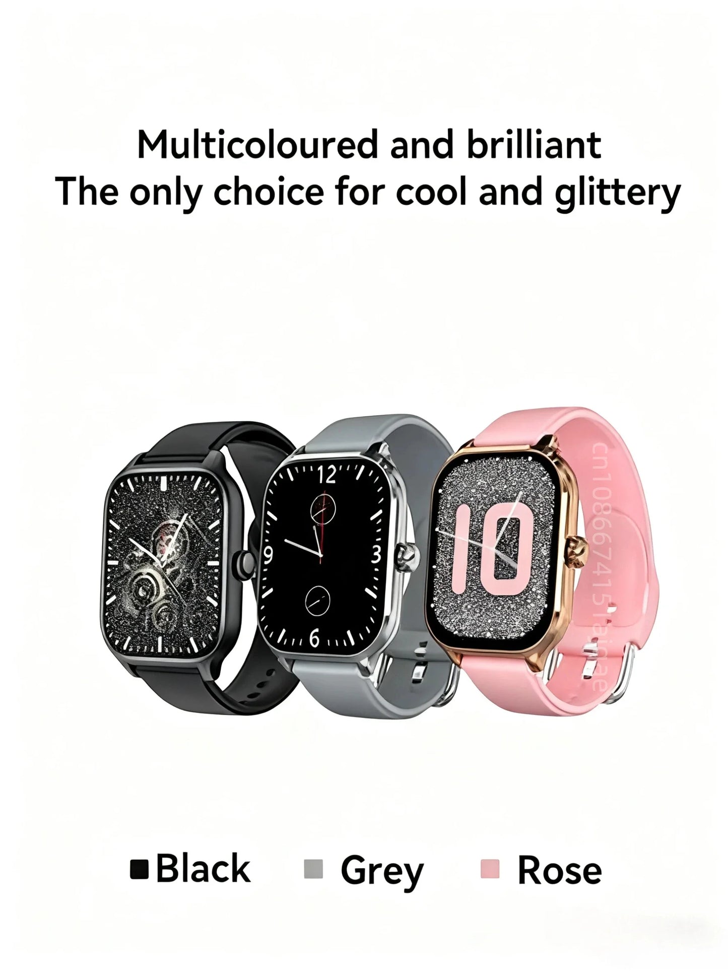 Montre connectée HOMEFISH C20, écran HD de 1.77 pouces, appel Bluetooth, alerte de message, mode sport, montre connectée pour hommes et femmes