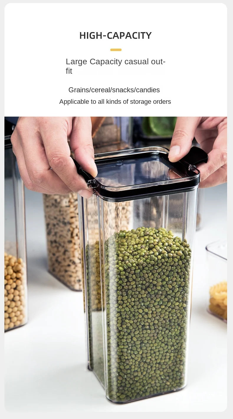 Ensemble de Bocaux Scellés en Plastique pour Assaisonnement Domestique, Boîte de Rangement Étanche à l'Humidité