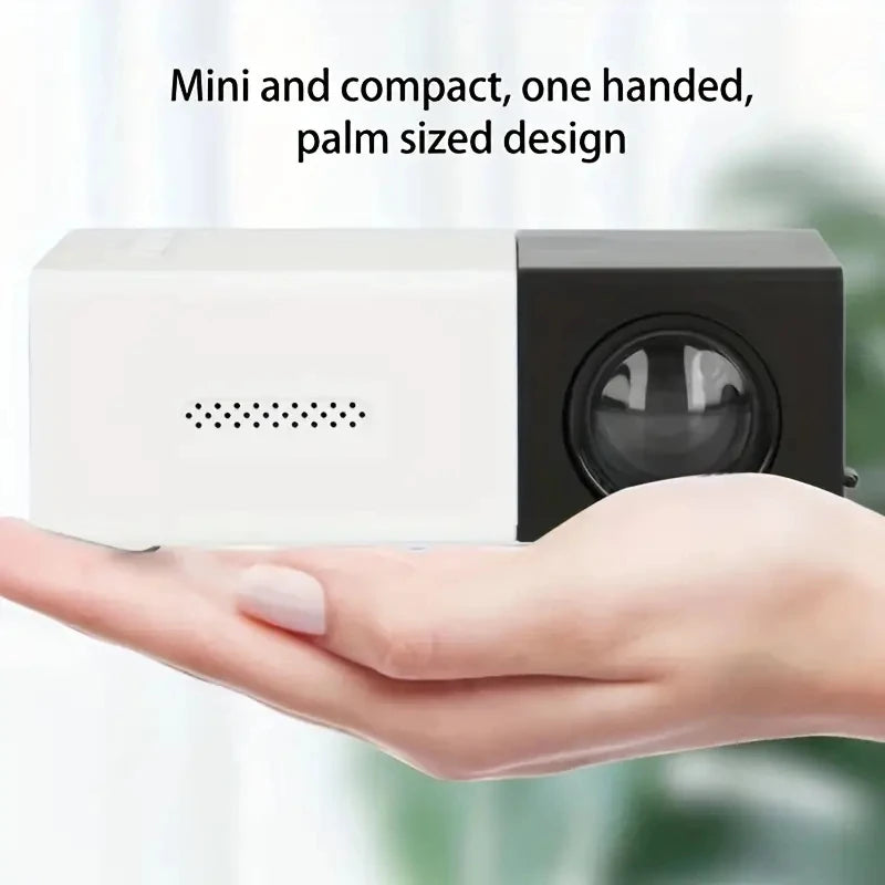Mini projecteur compact, design palmé, portable et facile à transporter