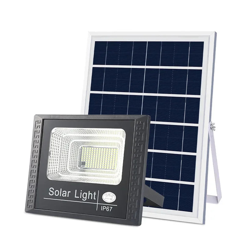 JVEE 30W 1000mAh projecteurs solaires télécommande alimenté projecteur extérieur étanche IP67 Villa lampadaire Angle réglable